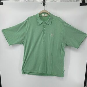 Fairway & Greene Green&White Striped Polo Shirt Classic Comfort Size X-Large